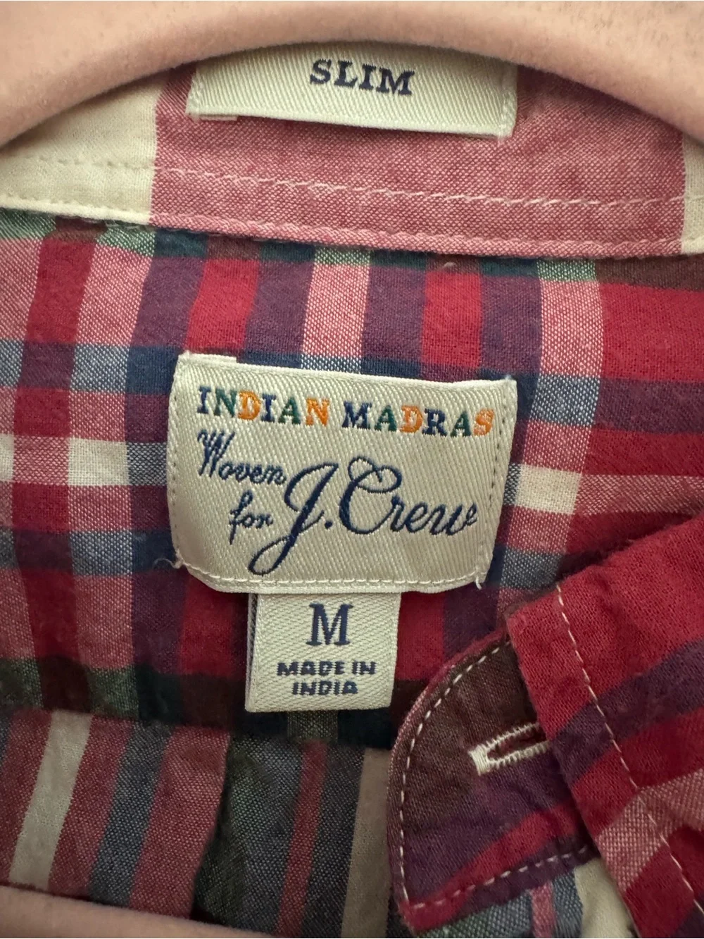 J. Crew Men's Plaid Button-Down Shirt - Red Multi